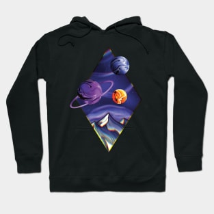 Multi planet above the mountains Hoodie